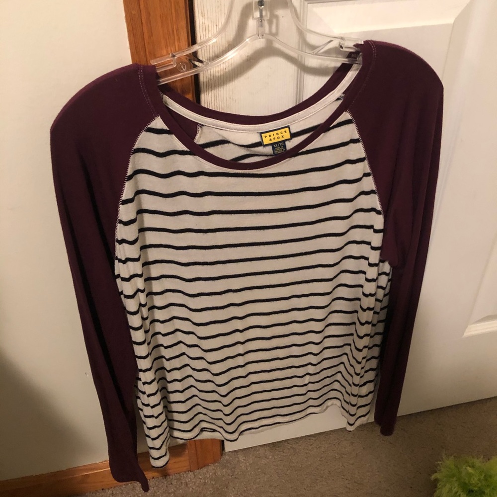 Stripped baseball long sleeve